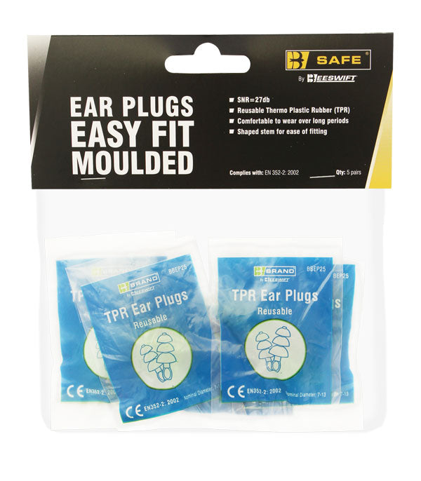 TPR EASY FIT EAR PLUGS 5 PACK