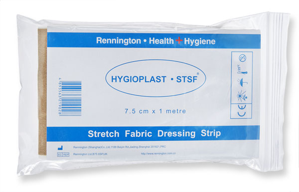 DRESSING STRIP FABRIC 7.5CM X 1M PACK OF 10