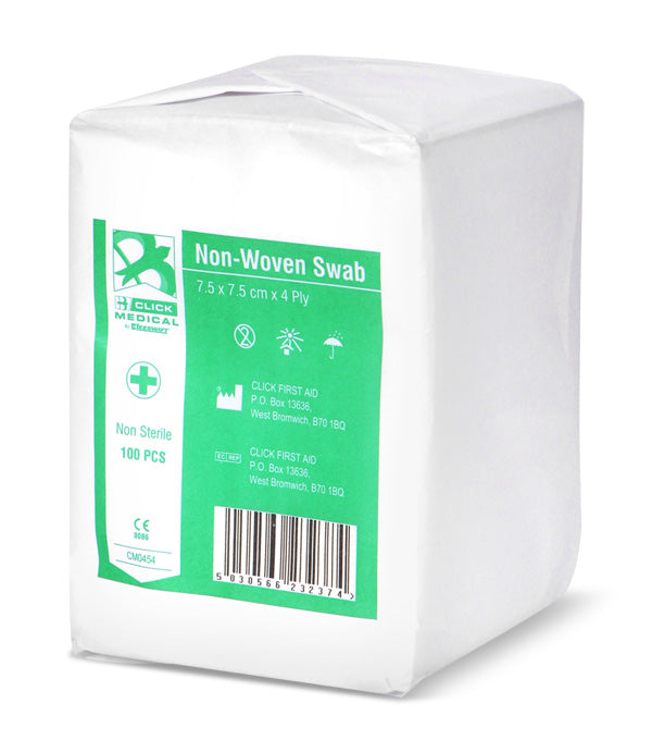 NON STERILE GAUZE SWABS 7.5CM PACK OF 100