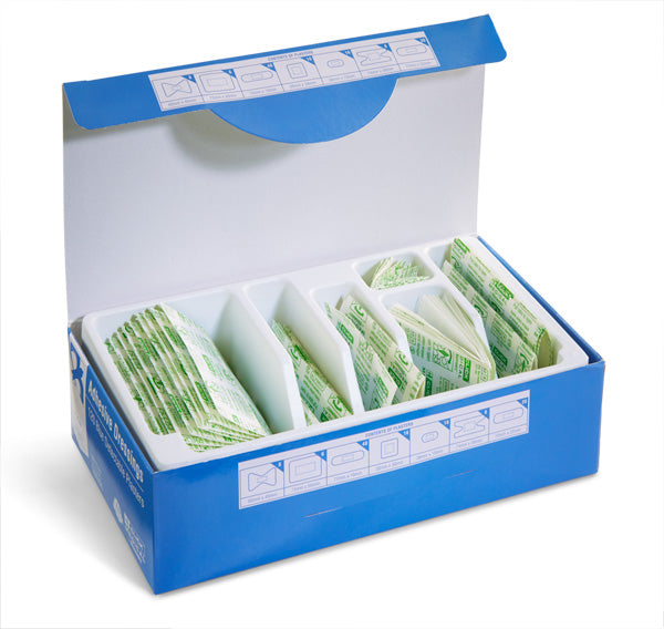 BLUE DETECTABLE PLASTERS 120 ASSORTED