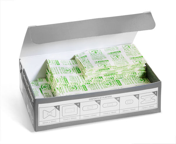 FABRIC PLASTERS ASSORTED BOX 100