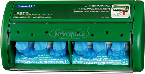 SALVEQUICK PLASTER DISPENSER 70 DETECTABLE BLUE