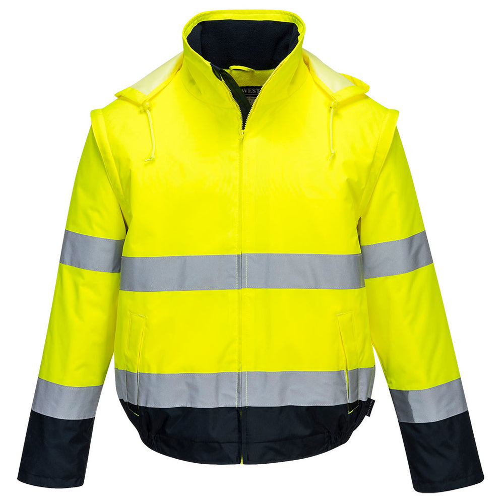 Hi-Vis 2-in-1 Contrast Essential Lite Bomber Jacket