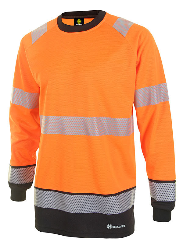 HIVIS TWO TONE LONG SLEEVE T SHIRT