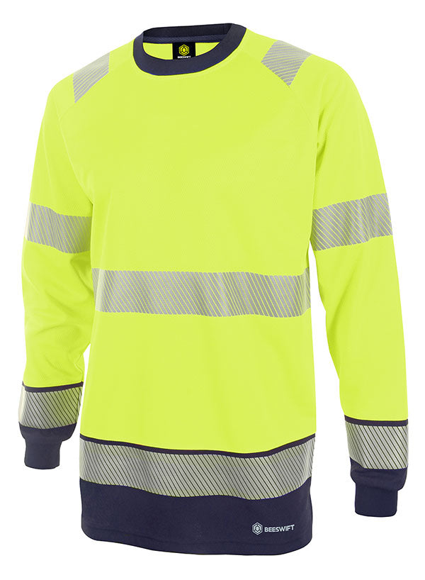 HIVIS TWO TONE LONG SLEEVE T SHIRT