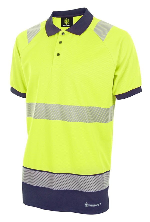 HIVIS TWO TONE POLO SHIRT SHORT SLEEVE